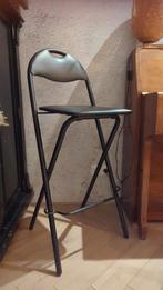 Zwart bureaustoel, barkruk, opklapbaar, 1 kruk, Ophalen, 60 tot 90 cm