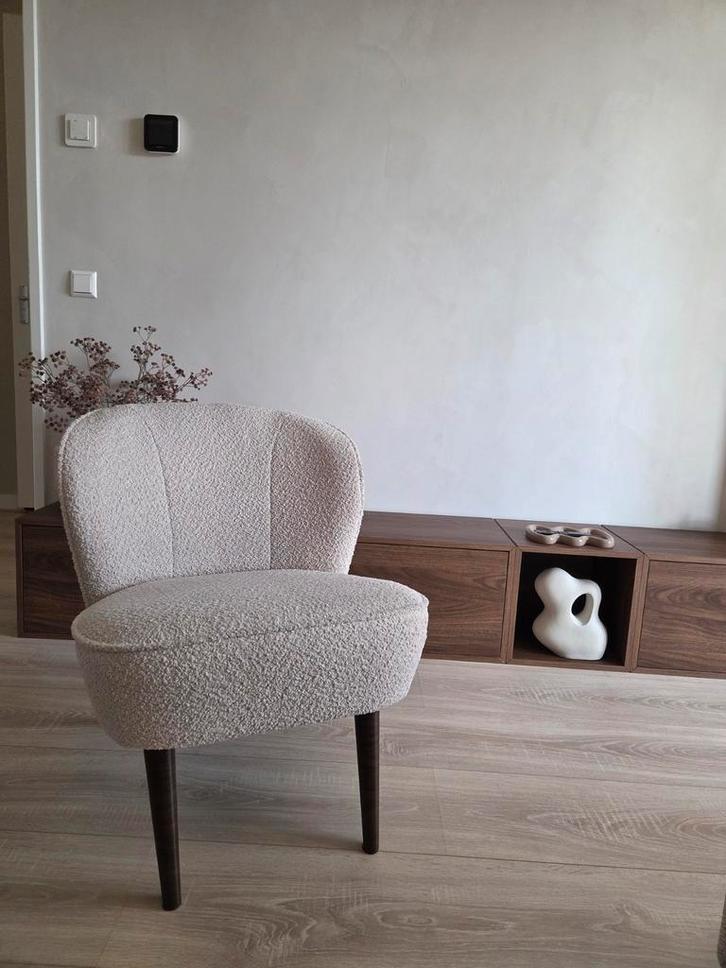 Leuke fauteuil / stoel, Huis en Inrichting, Fauteuils, Zo goed als nieuw, Hout, Stof, Minder dan 50 cm, Minder dan 75 cm, Ophalen