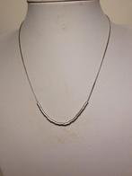 Zilveren kettinkje met zilver pijpjes, Verzenden, Gebruikt, Zilver, Zilver