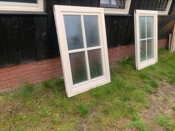 2x 88 x 130,5 cm hardhouten draai/kiepraam met roede hr++ beschikbaar voor biedingen