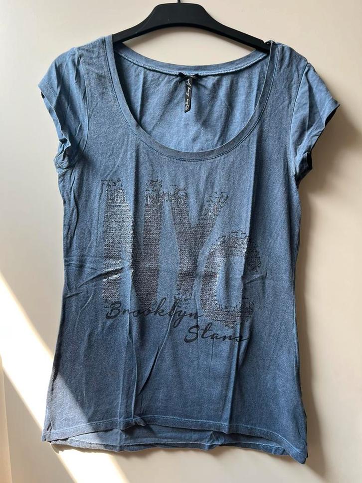 Maat L Key Largo tshirt blauw met print, Kleding | Dames, T-shirts, Zo goed als nieuw, Maat 42/44 (L), Blauw, Korte mouw, Ophalen of Verzenden