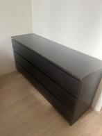 Zwartbruine ladekast met 6 laden, Ophalen, Gebruikt, 100 tot 150 cm, 5 laden of meer