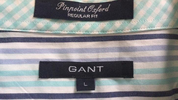 Gant overhemd maat L, nette staat, Kleding | Heren, Overhemden, Zo goed als nieuw, Halswijdte 41/42 (L), Overige kleuren, Ophalen of Verzenden