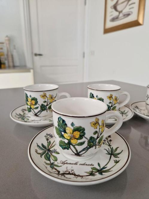4 espressokopjes met schotels Villeroy en Boch Botanica, Huis en Inrichting, Keuken | Servies, Nieuw, Kop(pen) en/of Schotel(s)