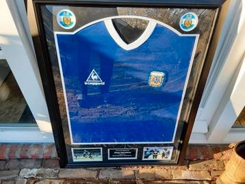 MARADONA GESIGNEERD SHIRT ARGENTINIE DE HAND VAN GOD 1986 WK beschikbaar voor biedingen