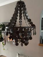 Unieke hoffz balou metalen hanglamp met decoratieve schijven, Ophalen of Verzenden, Gebruikt, Metaal, 75 cm of meer