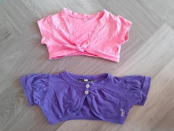 Set Bolero's Korte Mouw 2x, Maat 92 / 98   beschikbaar voor biedingen