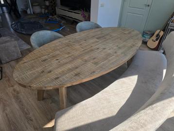 Ovale Eetkamertafel Hout beschikbaar voor biedingen
