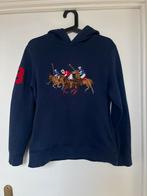 Marineblauwe polo ralph Lauren hoodie met paarden XS, Blauw, Ralph Lauren, Ophalen of Verzenden, Zo goed als nieuw