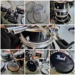 Traveler drumkit/Pearl/snare/toms/base/Tas/xtrVellen/MOETWEG, Muziek en Instrumenten, Percussie, Ophalen, Gebruikt, Trommel