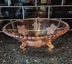 Vintage Roze (fruit) schaal op 3 pootjes jaren 70, Huis en Inrichting, Keuken | Servies, Ophalen of Verzenden, Overige stijlen