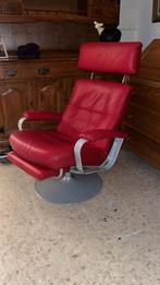 Rolf Benz Sintuva Relaxfauteuil Rood Leer - Zo Goed Als Nieu, Huis en Inrichting, Fauteuils, Ophalen of Verzenden, Zo goed als nieuw