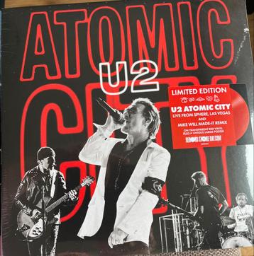 10” U2 Atomic City RSD Red Vinyl met poster 3000ex NIEUW