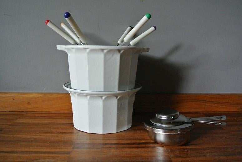 Gietijzeren fonduestel, als nieuw, Huis en Inrichting, Ophalen of Verzenden, Zo goed als nieuw