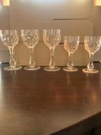 Kristallen borrelglaasjes set van 5, Ophalen of Verzenden, Gebruikt, Borrel- of Shotglas