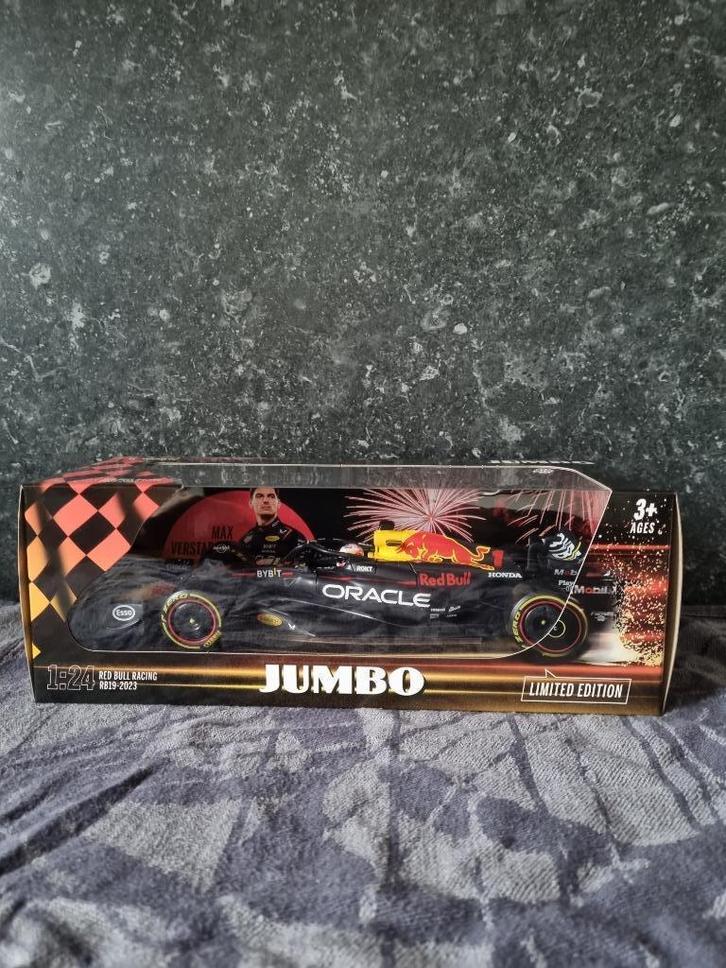 Jumbo Max Verstappen F1 auto RB19 - 2023 Bburago Nieuw, Hobby en Vrije tijd, Modelauto's | 1:24, Nieuw, Auto, Bburago, Ophalen of Verzenden