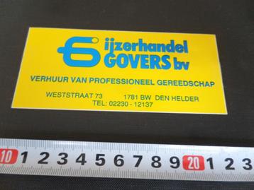 sticker Den Helder IJzerhandel Govers bv  Wetstraat 73 beschikbaar voor biedingen