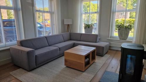 Hoekbank grijs, Huis en Inrichting, Banken | Complete zithoeken, Gebruikt, Ophalen