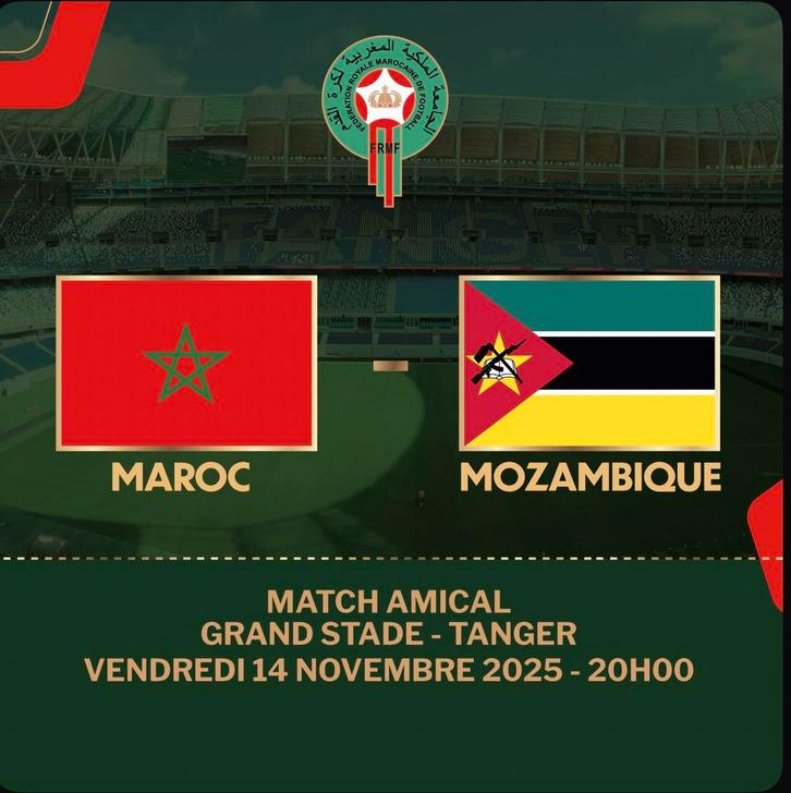 Marokko - Mozambique, 2 tickets te koop 14 nov., Tickets en Kaartjes, Evenementen en Festivals, Twee personen