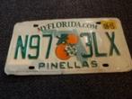 Kentekenplaat licenseplate Florida Pinellas 2 USA, Verzamelen, Verzenden, Gebruikt, Auto's