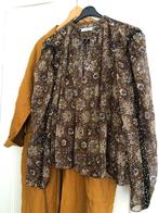Ulla Johnson prachtige bruine zijden blouse mt 10 / M ZGAN, Bruin, Zo goed als nieuw, Ulla Johnson, Ophalen