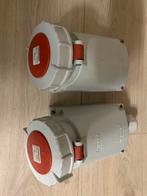 Twee Mennekes wandcontactdozen 63 Amp, Doe-het-zelf en Verbouw, Elektra en Kabels, Ophalen of Verzenden, Zo goed als nieuw