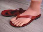 Fred de la Bretoniere leren rode slippers maat 37, Slippers, Fred de la Bretoniere, Ophalen of Verzenden, Gedragen