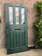 |Hardhouten voordeur| buitendeur| enkelglas| 210x92,5|, Doe-het-zelf en Verbouw, Deuren en Horren, Ophalen, Gebruikt, Buitendeur