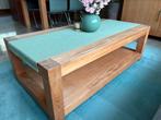 Massief eiken salontafel – 140 x 70 cm, Ophalen, Gebruikt, 100 tot 150 cm, Eikenhout