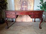 Klassieke mahonie houten schrijftafel bureau, desk., Antiek en Kunst, Antiek | Meubels | Tafels, Ophalen of Verzenden