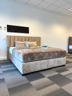 Boxspring 2 Persoons Compleet 180x200, Huis en Inrichting, Crème, 180 cm, 200 cm, Nieuw