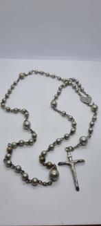 Zilveren Rozenkrans - 64 cm ketting, Ophalen of Verzenden