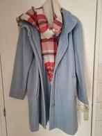Te koop winterjas met sjaal, Ophalen, Zo goed als nieuw, Maat 46/48 (XL) of groter, Blauw