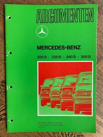 Argumenten Mercedes-Benz E-klasse 200 - 300 D W123 1977 nieu beschikbaar voor biedingen