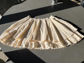Ecru Mais il est ou le Soleil? broderie rok, maat 40 beschikbaar voor biedingen