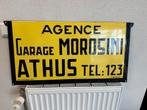 Garage MOROSINI emaille reclamebord, Verzamelen, Ophalen, Reclamebord, Gebruikt, .