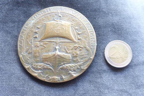 grote bronzen antieke penning. Zaanlandsche zeilver. 1927, Postzegels en Munten, Penningen en Medailles, Brons, Nederland, Ophalen of Verzenden