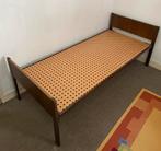 Retro/ vintage 1 persoonsbed 190x80 cm, Ophalen, Eenpersoons, Bruin, 190 cm of minder