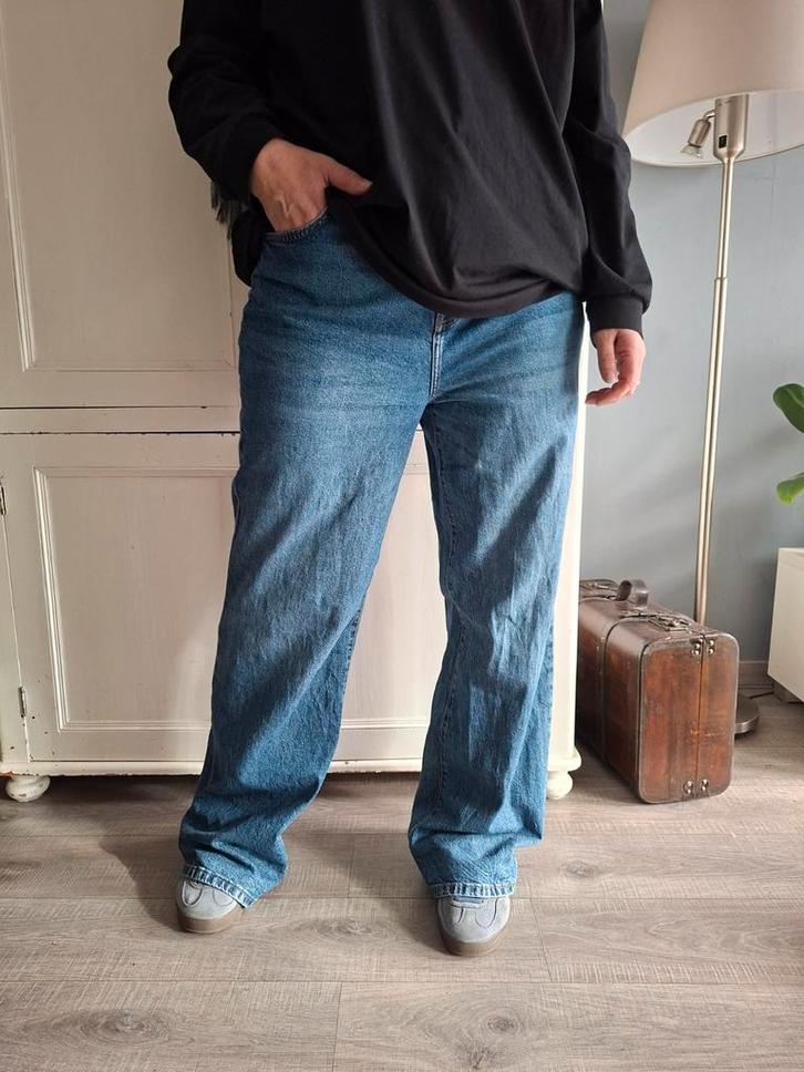 C&A high waist wide leg jeans 46, Kleding | Dames, Spijkerbroeken en Jeans, Gedragen, Overige jeansmaten, Blauw, Ophalen of Verzenden