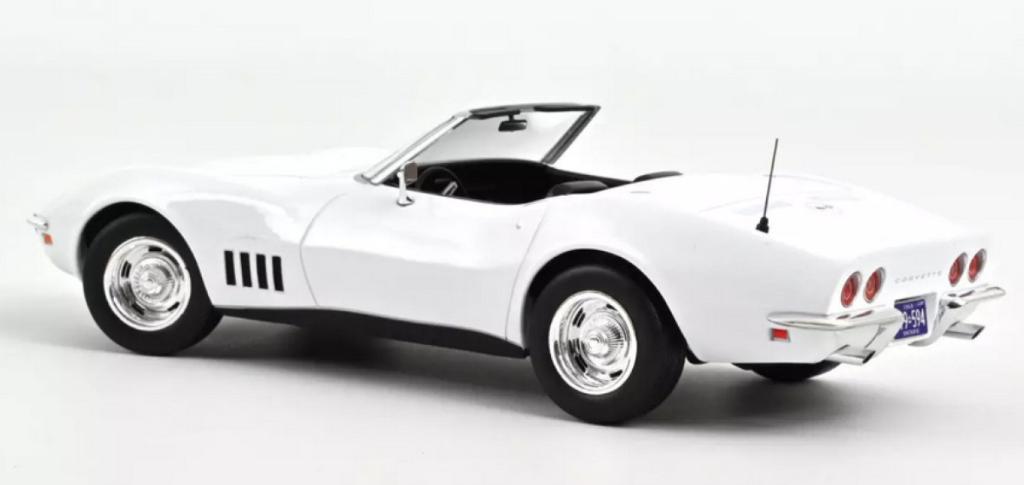 Chevrolet Corvette CABRIO 1969 Wit 1/18 NOREV ref. 189038, Hobby en Vrije tijd, Modelauto's | 1:18, Verzenden, Nieuw, Auto, Norev