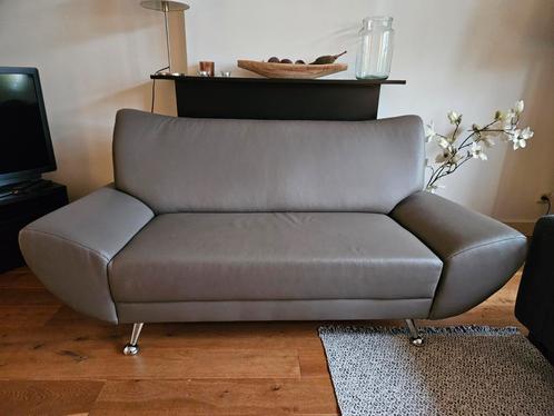 2/3 zits bank, Huis en Inrichting, Banken | Sofa's en Chaises Longues, Zo goed als nieuw, Tweepersoons, Leer, Ophalen