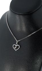 Hart diamant 14k gouden ketting hanger dames liefde, Sieraden, Tassen en Uiterlijk, Kettinghangers, Voordeelsieraden, Ophalen of Verzenden