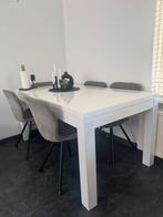Hoogglans eettafel, Huis en Inrichting, Tafels | Eettafels, Ophalen, 50 tot 100 cm, Zo goed als nieuw, 150 tot 200 cm