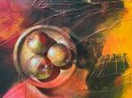 Jochum Bakker - Acryl op doek, Stilleven met appels (Groot), Antiek en Kunst, Kunst | Schilderijen | Klassiek, Ophalen of Verzenden