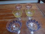 6 vintage champagnecoupes, VMC Reims Harlequin, Antiek en Kunst, Antiek | Glas en Kristal, Ophalen of Verzenden