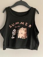 Schattig Zwart Crop Topje mt 160, Kinderen en Baby's, Kinderkleding | Maat 158, Meisje, Ophalen of Verzenden, Onbekend, Overige typen