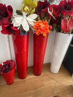 Glazen Vazen Set, Huis en Inrichting, Woonaccessoires | Vazen, Ophalen, 75 cm of meer, Rood, Glas