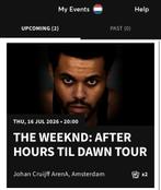 The Weeknd 16/07/26 - 2 zitplaatsen naast elkaar, Twee personen, Juli
