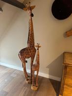 Set van 2 hele grote handgemaakte houten giraffes, Ophalen