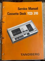 Tandberg TCD310 service manual, Audio, Tv en Foto, Cassettedecks, Overige merken, Ophalen of Verzenden